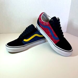 Vans Old Skool OTW Rally Checker Red Blue Yellow Skateboarding Sneakers 6M 7.5W